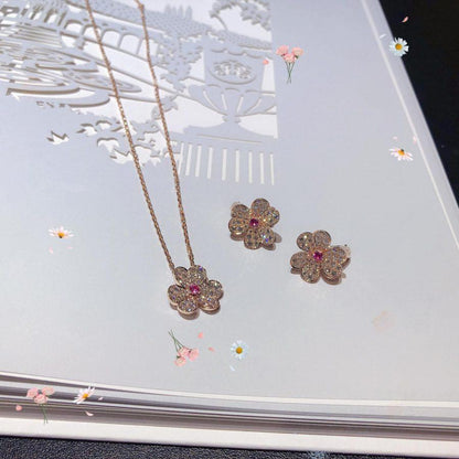 ¡®Lume Jewelry¡¯FRIVOLE PINK GOLD FLOWER DIAMOND EARRINGS