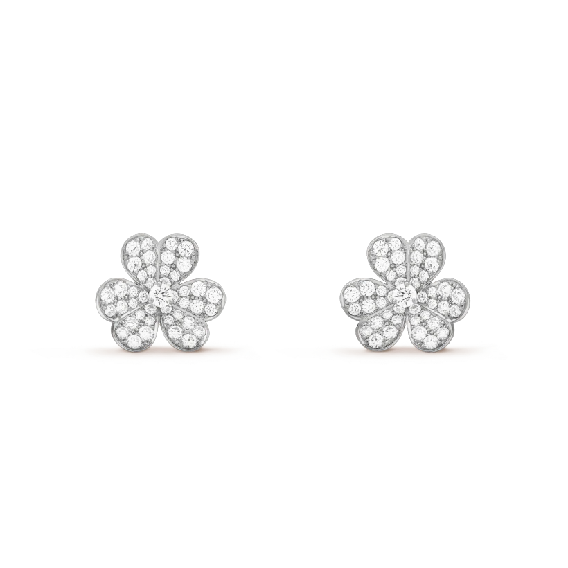 ¡®Lume Jewelry¡¯FRIVOLE SILVER FLOWER DIAMOND EARRINGS