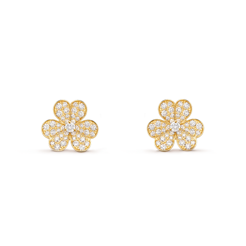 ¡®Lume Jewelry¡¯FRIVOLE GOLD FLOWER DIAMOND EARRINGS