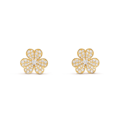 ¡®Lume Jewelry¡¯FRIVOLE GOLD FLOWER DIAMOND EARRINGS