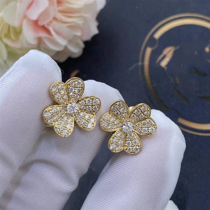 ¡®Lume Jewelry¡¯FRIVOLE GOLD FLOWER DIAMOND EARRINGS