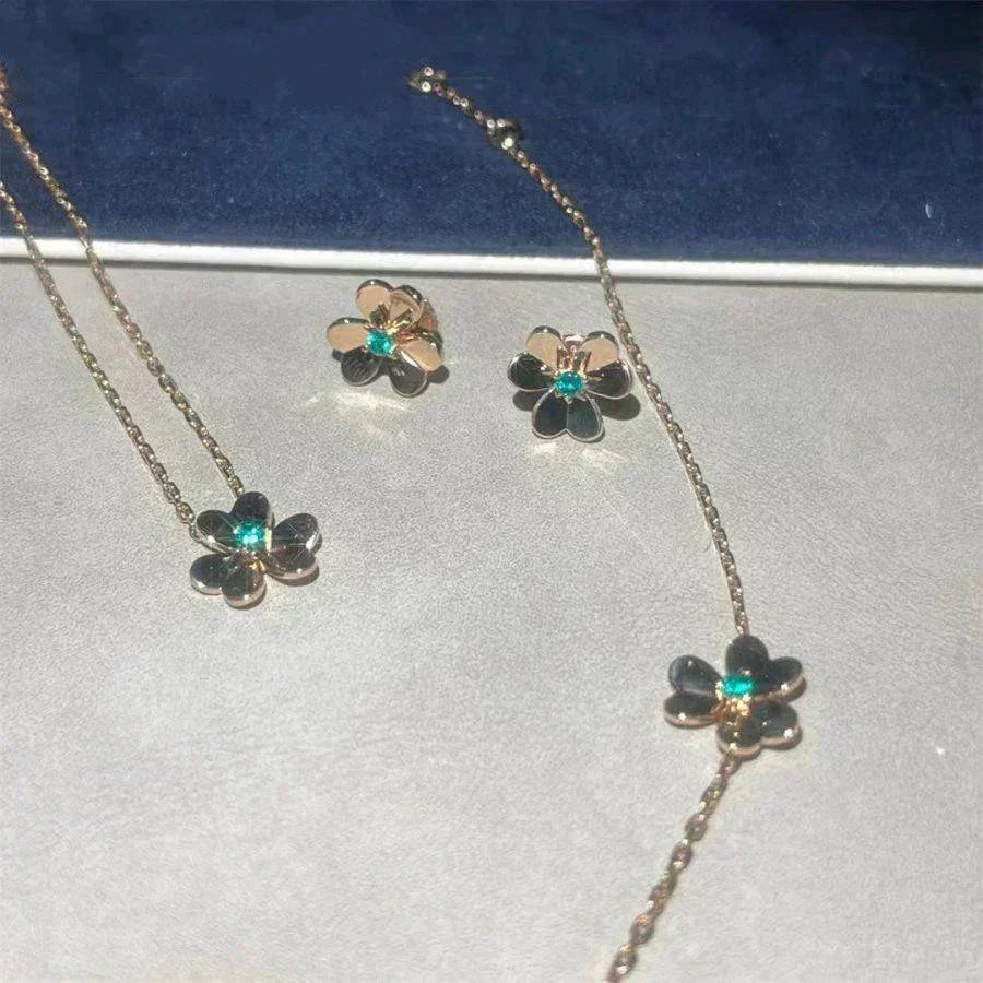 ¡®Lume Jewelry¡¯FRIVOLE  FLOWER MALACHITE EARRINGS