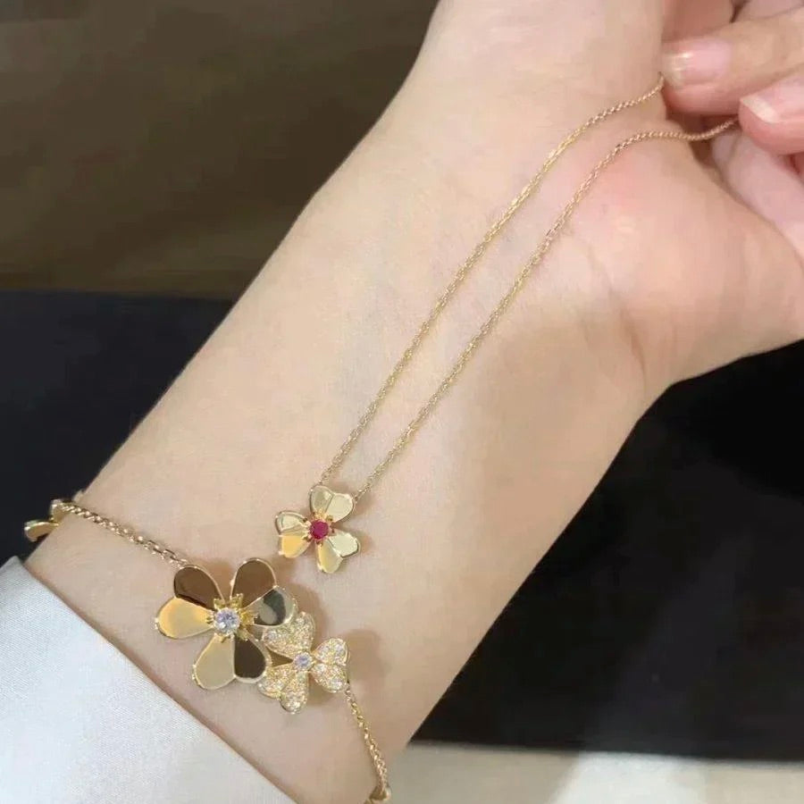 ¡®Lume Jewelry¡¯FRIVOLE GOLD FLOWER NECKLACE