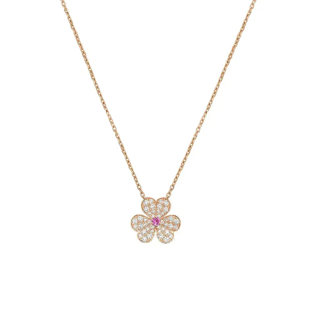 ¡®Lume Jewelry¡¯FRIVOLE ROSE GOLD FLOWER DIAMOND NECKLACE