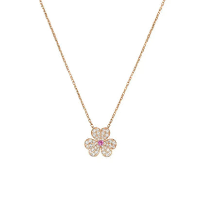 ¡®Lume Jewelry¡¯FRIVOLE ROSE GOLD FLOWER DIAMOND NECKLACE