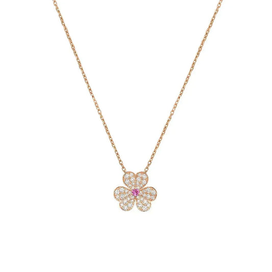 ¡®Lume Jewelry¡¯FRIVOLE ROSE GOLD FLOWER DIAMOND NECKLACE