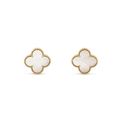 ¡®Lume Jewelry¡¯CLOVER MEDIUM 1 MOTIFS  WHITE MOP STUD EARRINGS