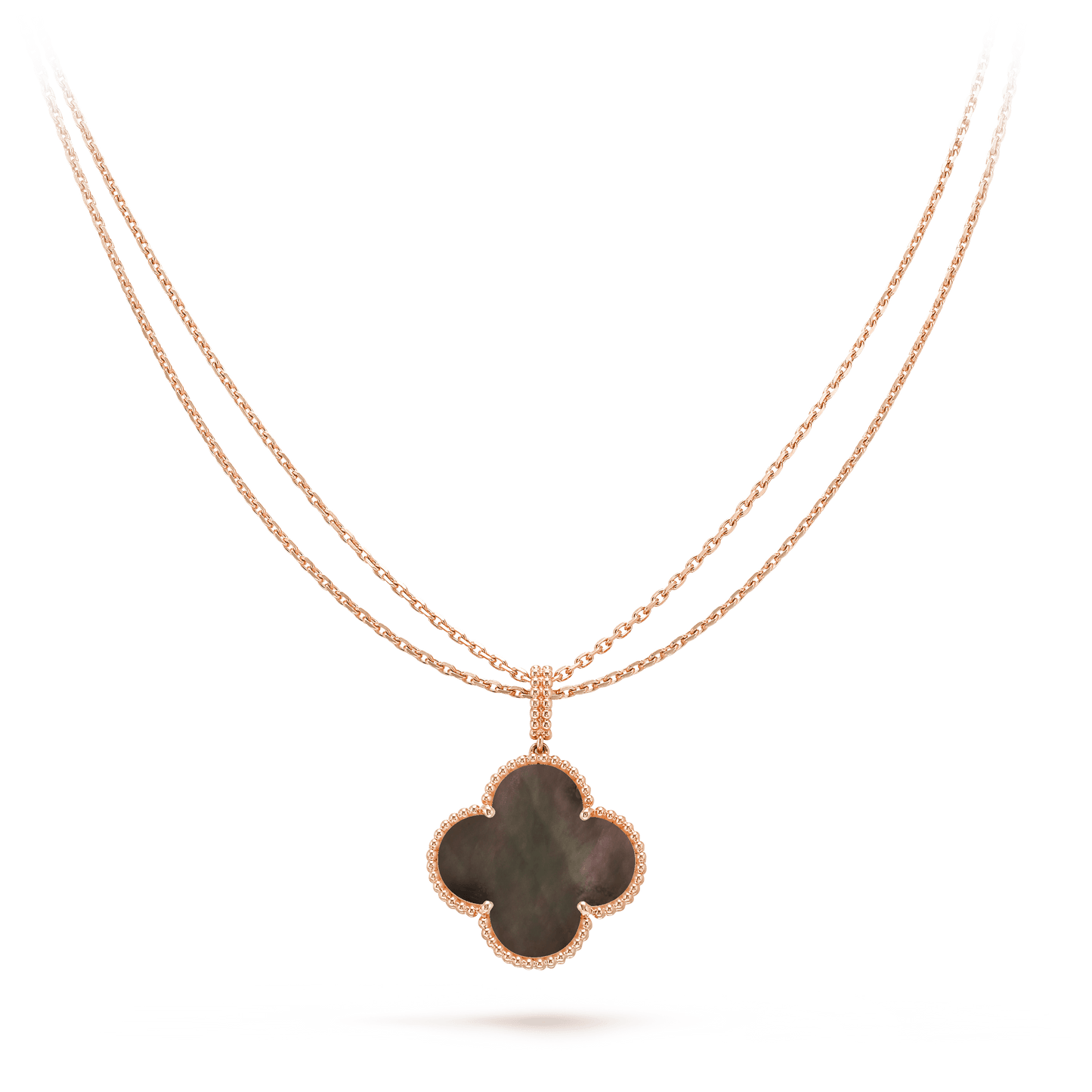 ¡®Lume Jewelry¡¯CLOVER 25MM GOLD DARK MOP BIG CLOVER NECKLACE