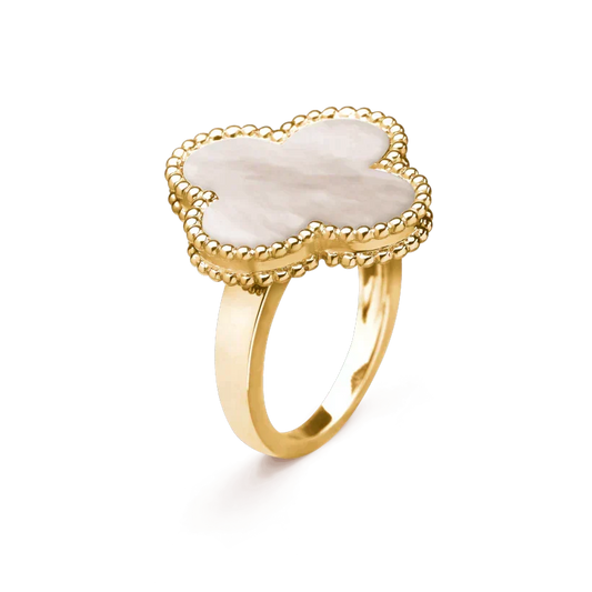 ¡®Lume Jewelry¡¯CLOVER WHITE MOP RING