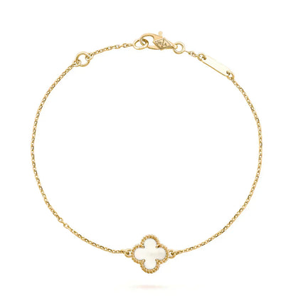 ¡®Lume Jewelry¡¯CLOVER WHITE MOP SINGLE FLOWER BRACELET