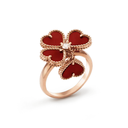¡®Lume Jewelry¡¯SWEET CLOVER CARNELIAN RING