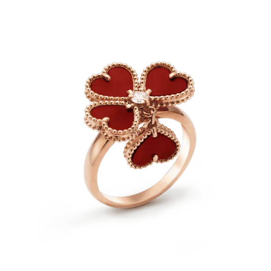¡®Lume Jewelry¡¯SWEET CLOVER CARNELIAN RING