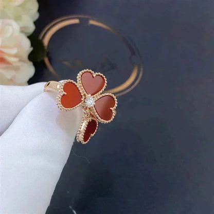 ¡®Lume Jewelry¡¯SWEET CLOVER CARNELIAN RING