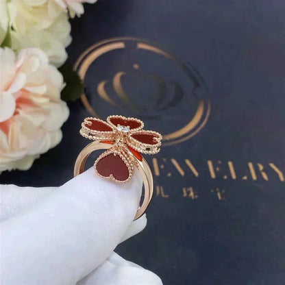 ¡®Lume Jewelry¡¯SWEET CLOVER CARNELIAN RING