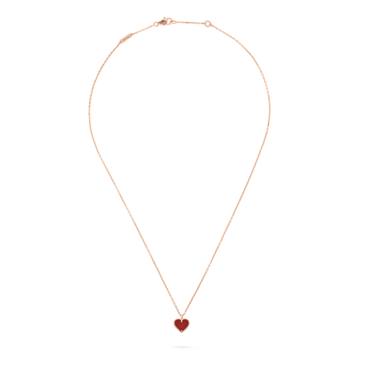 ¡®Lume Jewelry¡¯SWEET CLOVER CARNELIAN HEART NECKLACE