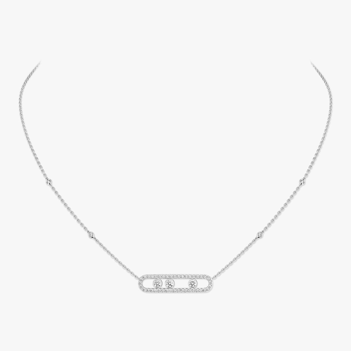 [Lume Jewelry] Move Pave_ Rose Gold Diamond Necklace