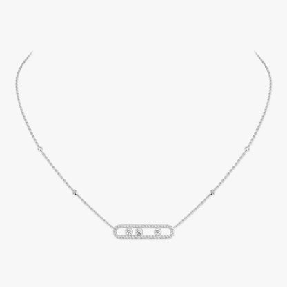 [Lume Jewelry] Move Pave_ Rose Gold Diamond Necklace