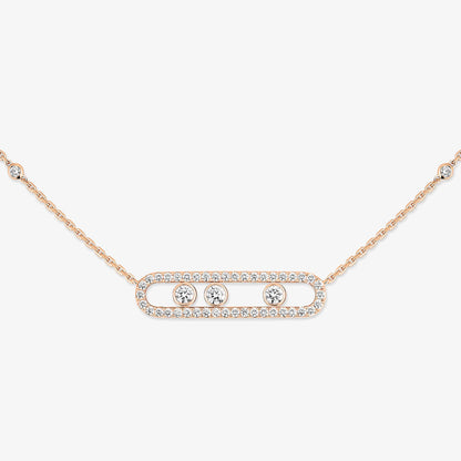 [Lume Jewelry] Move Pave_ Rose Gold Diamond Necklace