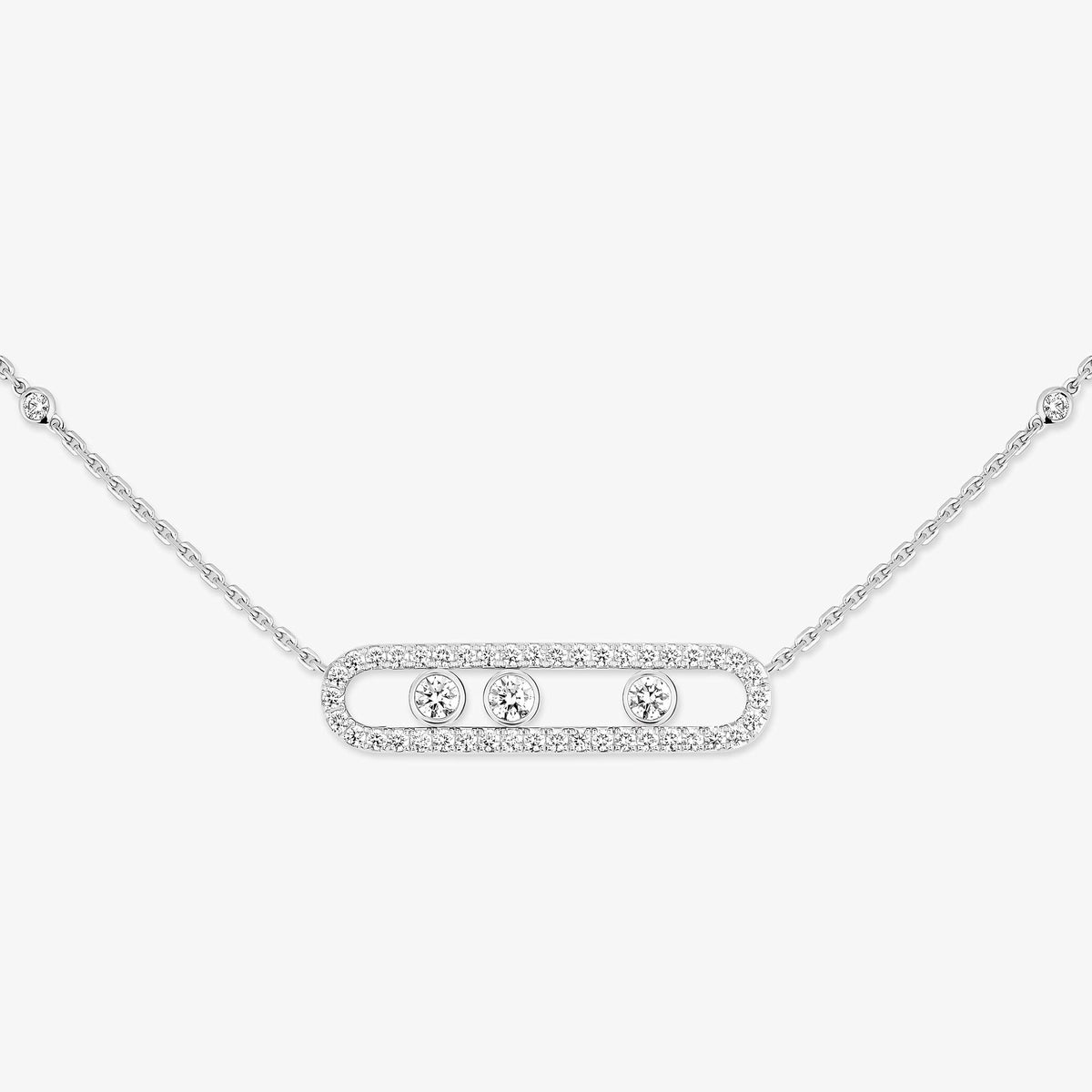 [Lume Jewelry] Move Pave_ Rose Gold Diamond Necklace