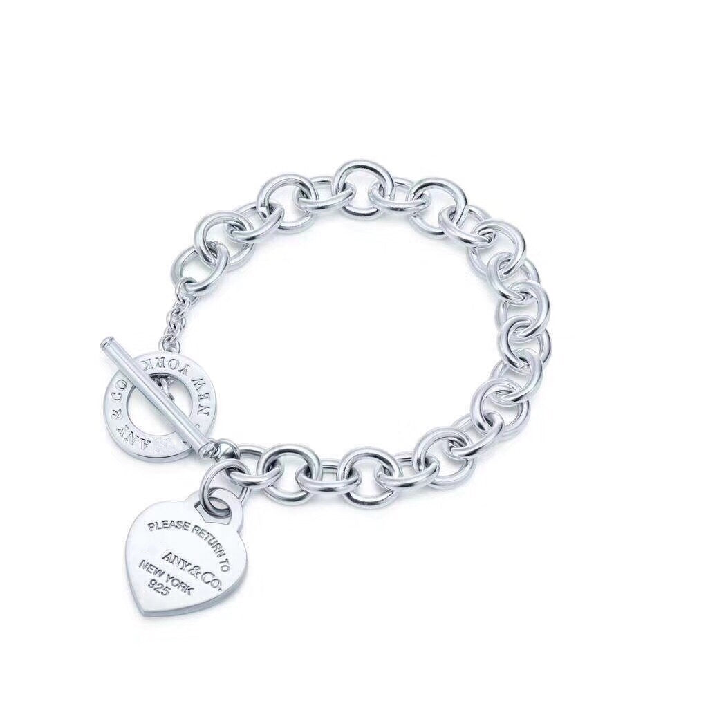 [Lume Jewelry]LOVE HEART PIN BUCKLE RETURN TO TIF SILVER BRACELET