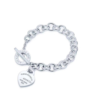 [Lume Jewelry]LOVE HEART PIN BUCKLE RETURN TO TIF SILVER BRACELET
