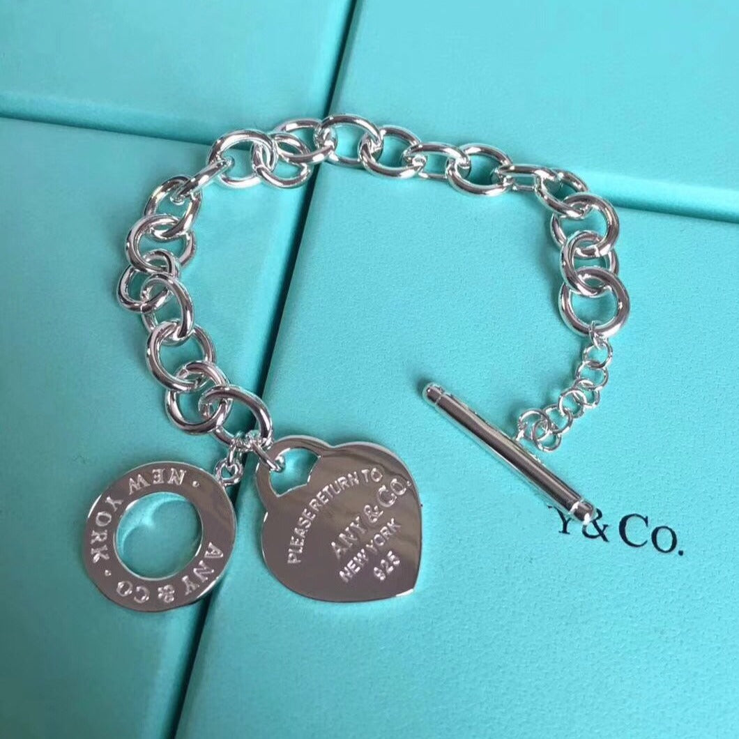 [Lume Jewelry]LOVE HEART PIN BUCKLE RETURN TO TIF SILVER BRACELET