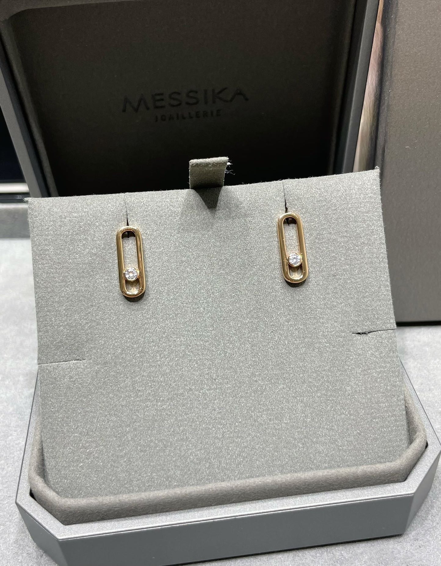 [Lume Jewelry]MOVE UNO SMALL 1 DIAMOND EARRINGS
