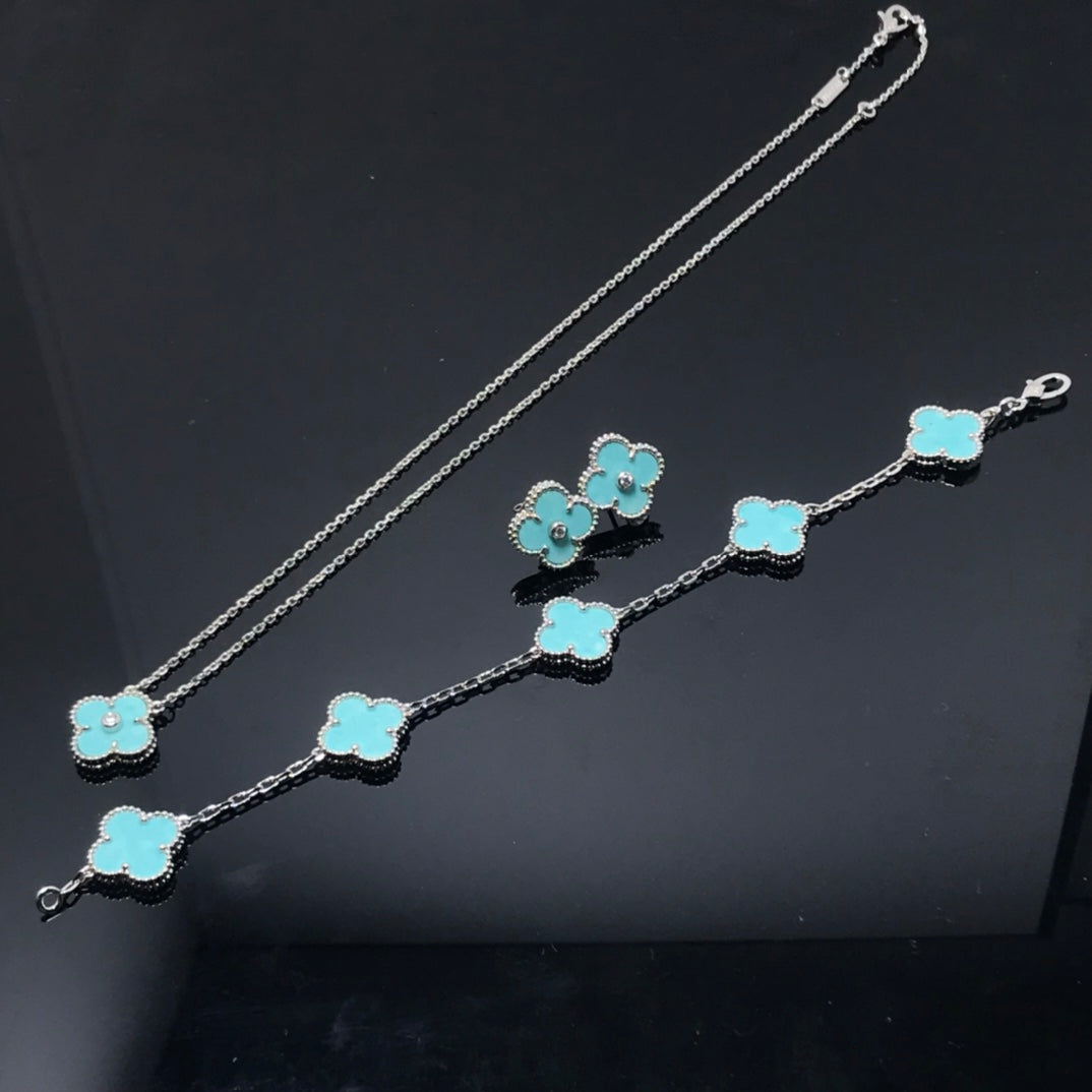 ¡®Lume Jewelry¡¯CLOVER 1 DIAMOND BLUE SKY SILVER EARRINGS