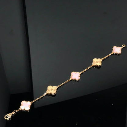 [Lume Jewelry]New  CLOVER 5 MOTIFS  PINK MOP BRACELET COLLECTION