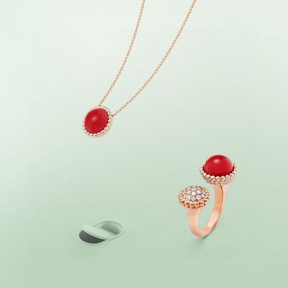 ¡®Lume Jewelry¡¯PERLEE COULEURS DIAMOND ROSE GOLD BETWEEN THE FINGER RING
