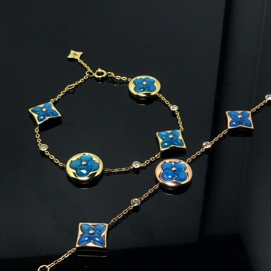 ¡®Lume Jewelry¡¯STAR AND SUN 4 MOTIF BLUE BRACELET