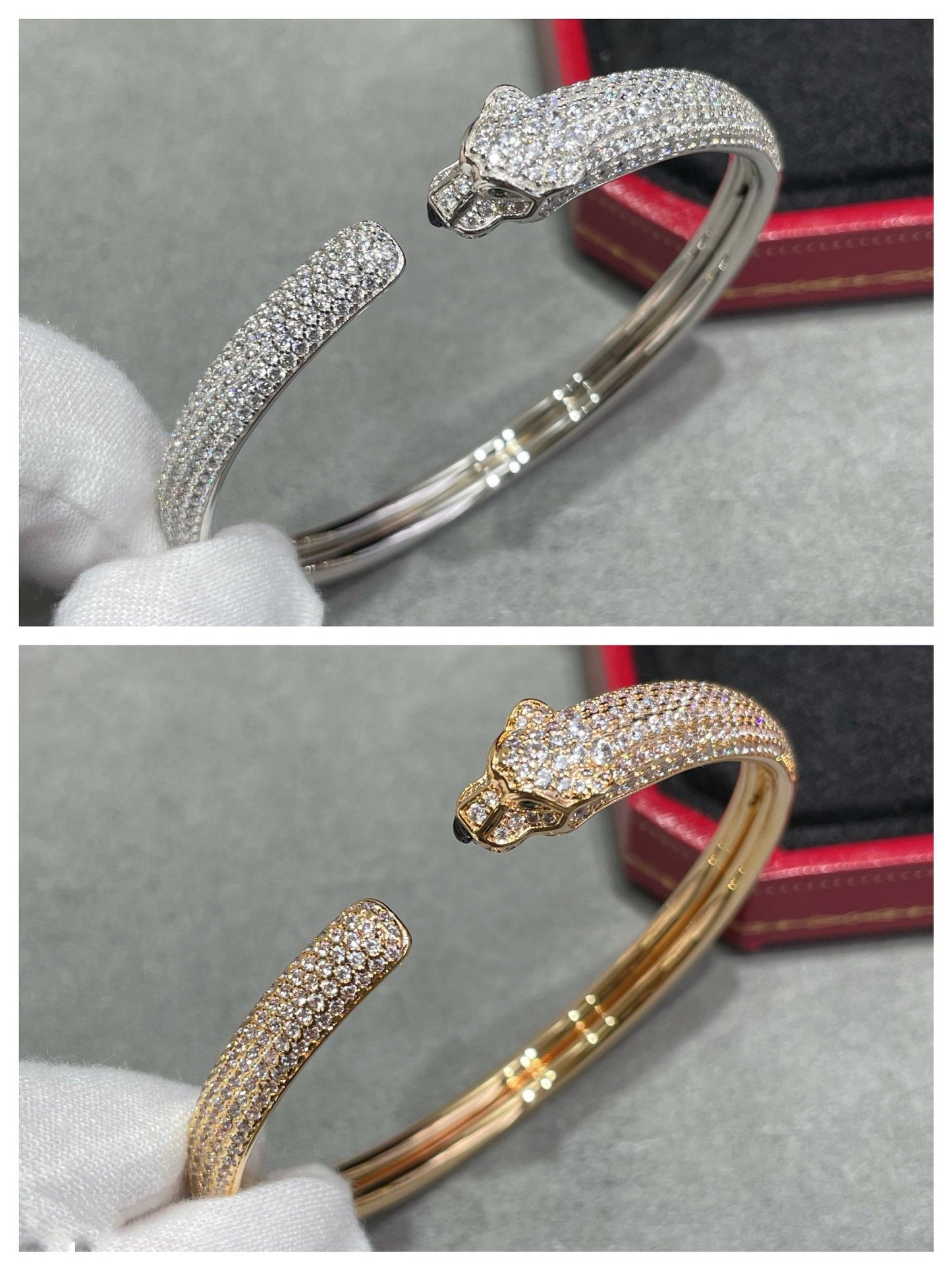¡®Lume Jewelry¡¯PANTHERE FULL DIAMOND OPEN BRACELET