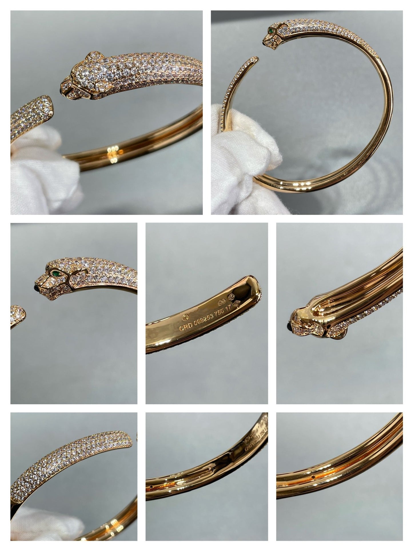 ¡®Lume Jewelry¡¯PANTHERE FULL DIAMOND OPEN BRACELET