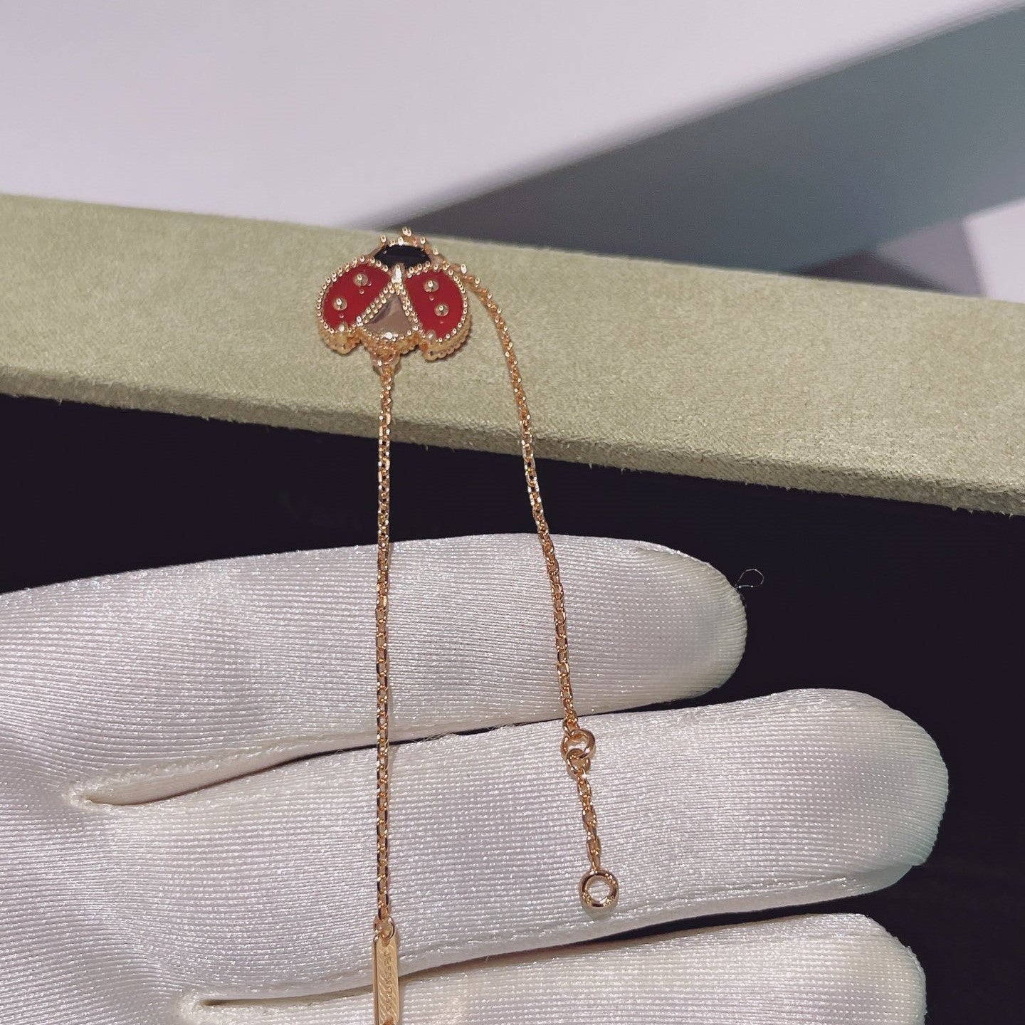 ¡®Lume Jewelry¡¯LUCKY SPRING 1 MOTIF PINK GOLD BRACELET