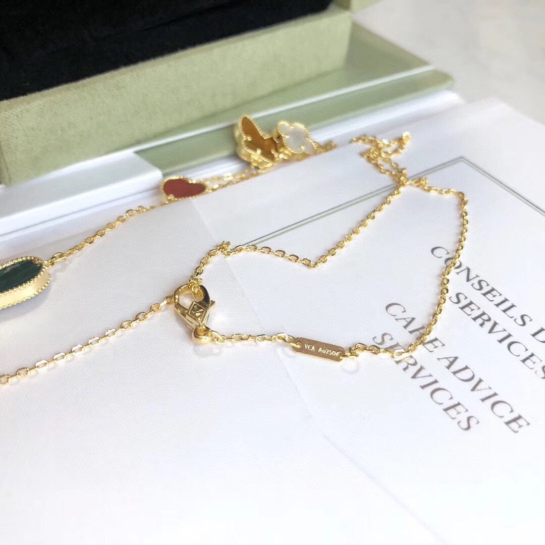 ¡®Lume Jewelry¡¯LUCKY SPRING 4 MOTIFS ROSE GOLD NECKLACE