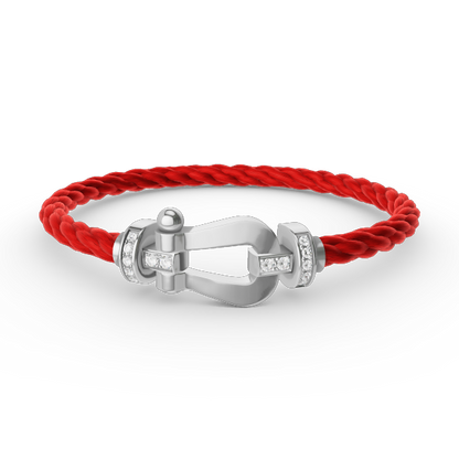 ¡®Lume Jewelry¡¯FORCE LARGE HORSESHOE HALF DIAMOND BRACELET SILVER