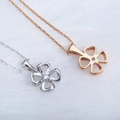 [Lume Jewelry]FIOREVER NECKLACE DIAMOND CENTER