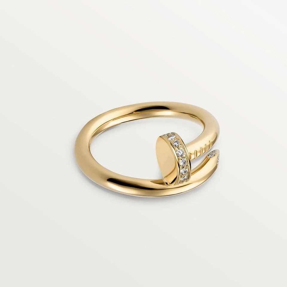 [Lume Jewelry]Size 7 ring with real gold and diamonds