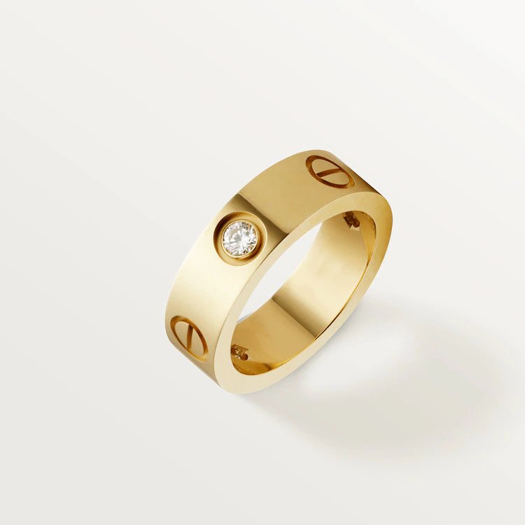 ¡®Lume Jewelry¡¯LOVE RING 5.5MM 3 DIAMONDS PINK GOLD